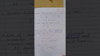 Capacitance short notes... #capacitor #pgtphysics #htet