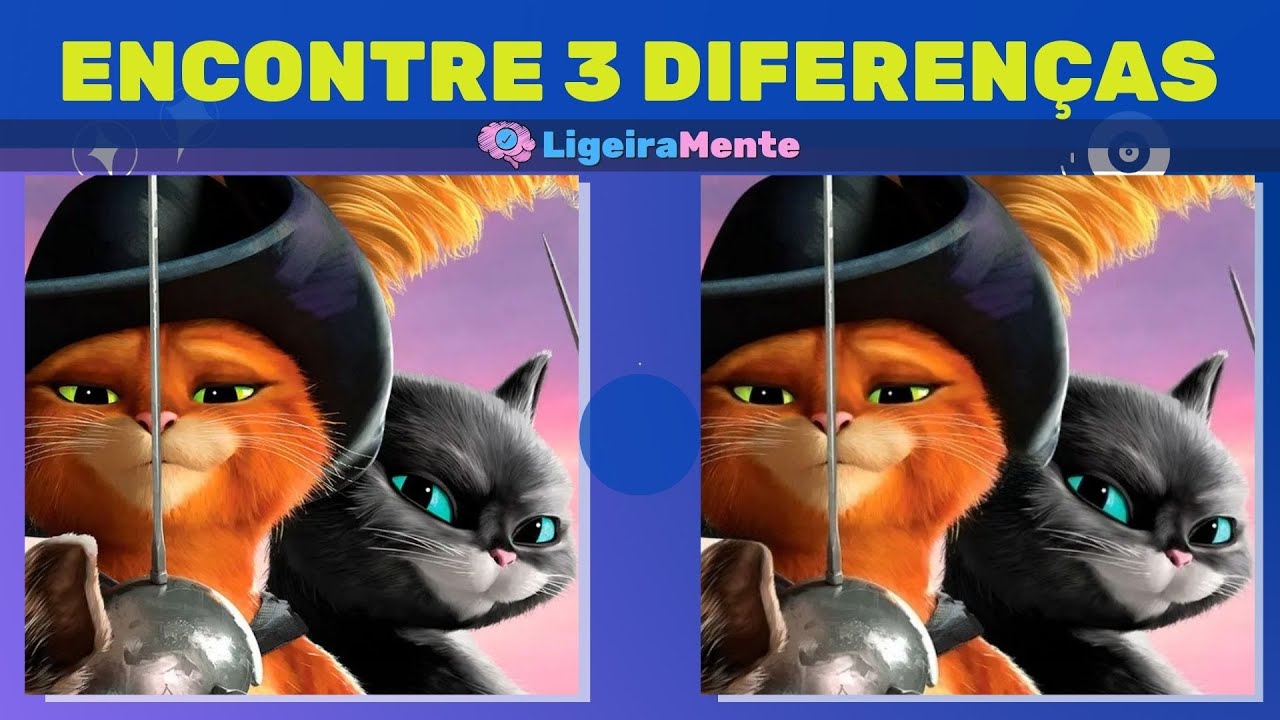 Jogo das Diferenças Gato de Botas 1