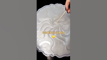 Gold Swirls Effect in Resin 🔥 #resinartist #resinartdesign #handmadecraft