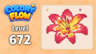 Colony Flow level 672 walkthrough solution gameplay 