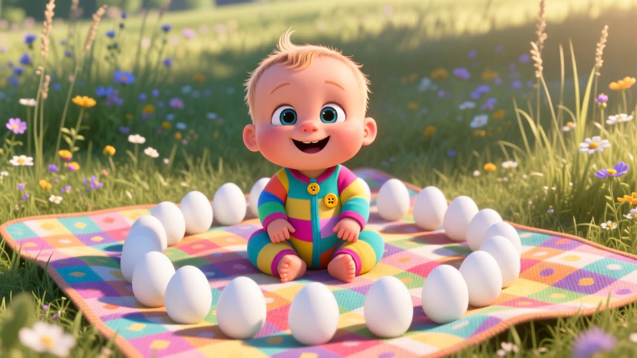 Colorful Eggs With Rabbit and Baby | Nursery Rhyme Song for Kids