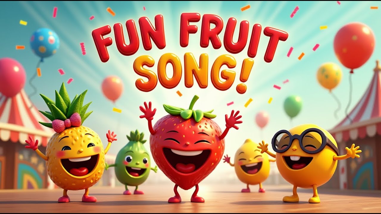 Fruit Party Dance Song for Kids🍓🍍🍉 | Learn Fruits with Fun and Happy ...