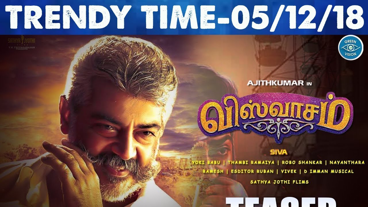 Viswasam - Official Teaser Release Date | Ajith Kumar, Nayanthara | Sathya Jyothi Films