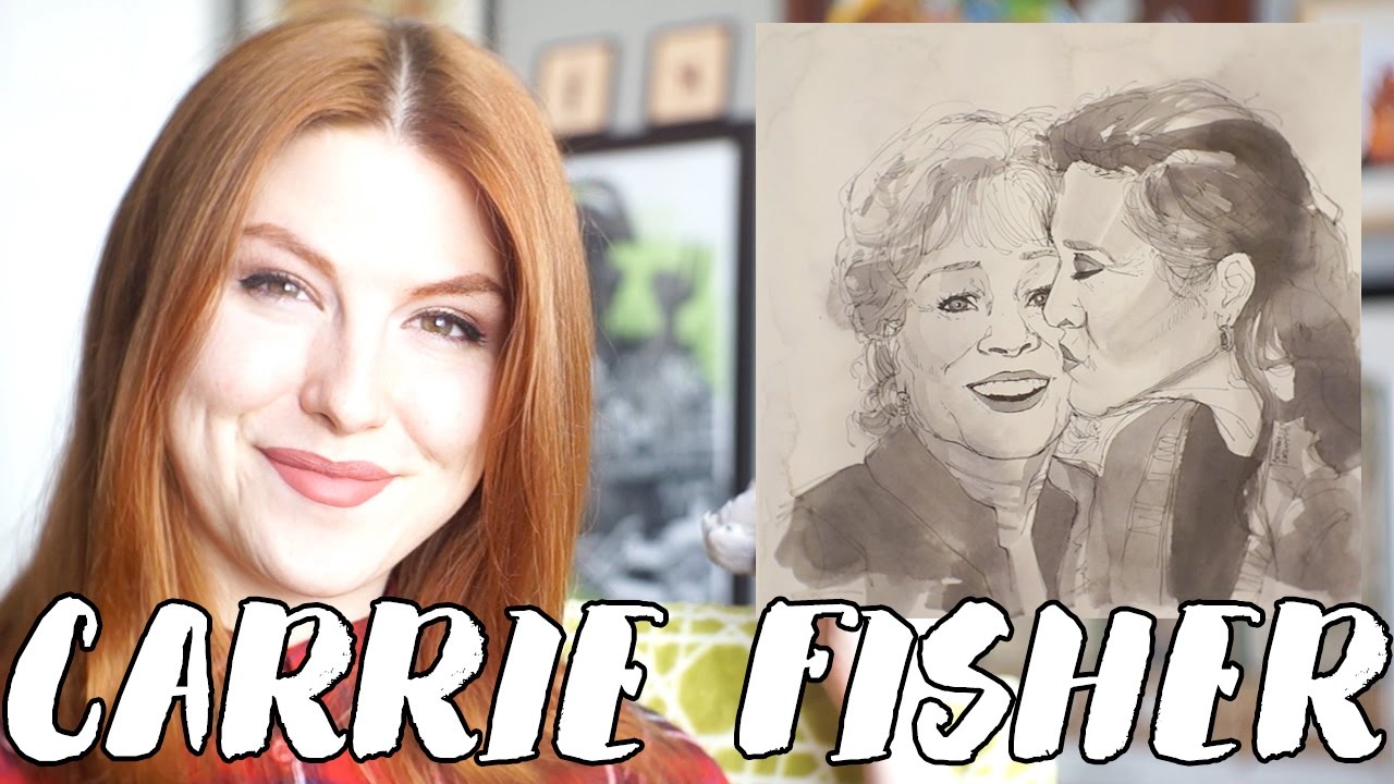 Drawing Carrie Fisher & Debbie Reynolds, Princess Leia // Rad Art with Beth Be Rad | Snarled