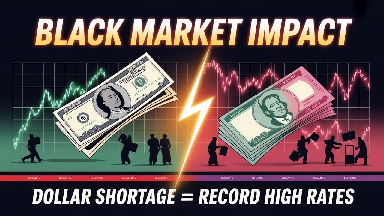 📊 Black Market Impact — Dollar Shortage Pushes Black Market Exchange Rates to Record Highs