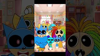 POV Sonic came to pick up his son from kindergarten but Milli Yrnaby and Aqua.. | Incredibox Sprunki