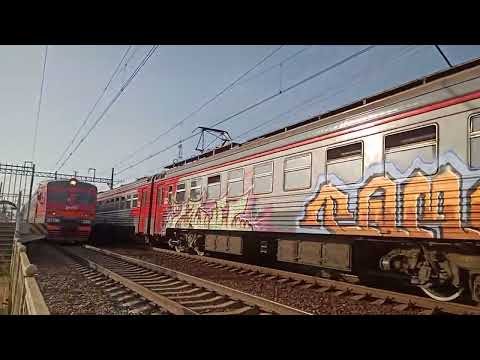 ЭТ2М-064 и ЭТ2М-128. Обуховские электрички. Поповка. 7 утра