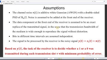 L4: Optimum Receiver