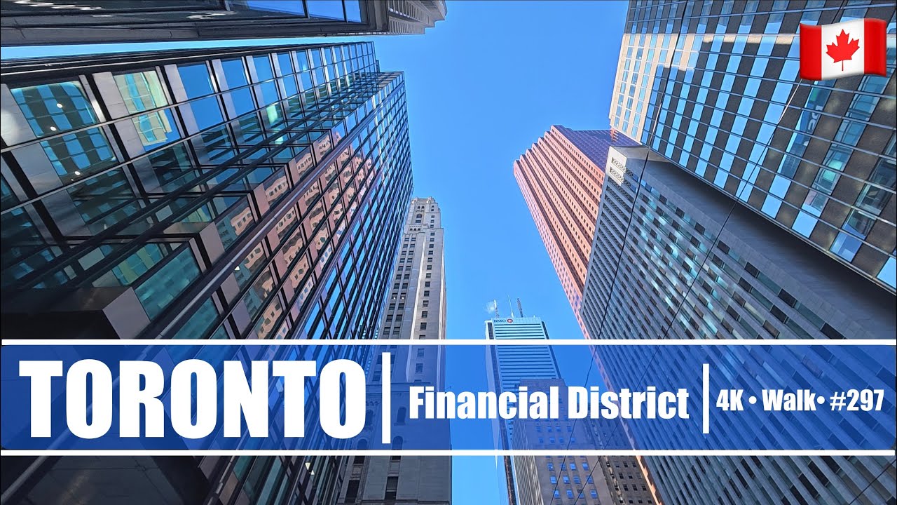 The Concrete Canyon: Sunday Morning walk in Toronto Financial District | 4K #297