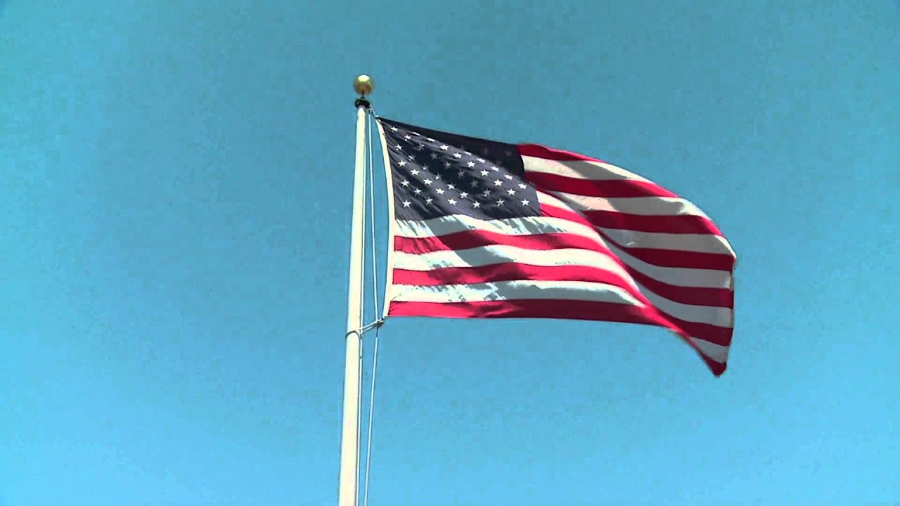 Slow motion waving flag