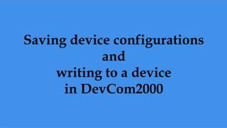 Procomsol - Saving And Cloning A Device Configuration