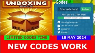 *NEW CODES* [5 YEARS] Unboxing Simulator ROBLOX | LIMITED CODES TIME | MAY 18, 2024