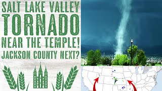Salt Lake Valley TORNADO Near the TEMPLE! Major Storms RIGHT NOW -Jackson Count Up Next?