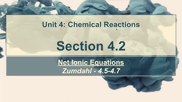 AP Chemistry: Section 4.2 - Net Ionic Reactions