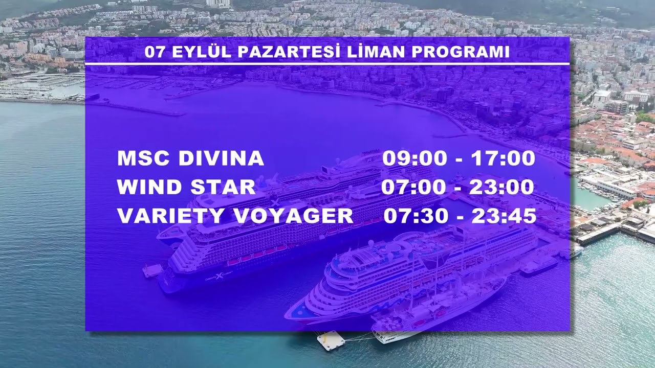 5-6-7 EYLÜL - LİMAN PROGRAMI VE HAVA DURUMU