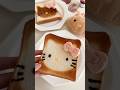 キティちゃん＆日焼けキティちゃんトースト🍞🎀 #キティ #キティちゃん #ハローキティ #トースト #食パンアレンジ #お菓子作り #簡単レシピ #簡単おやつ #hellokitty