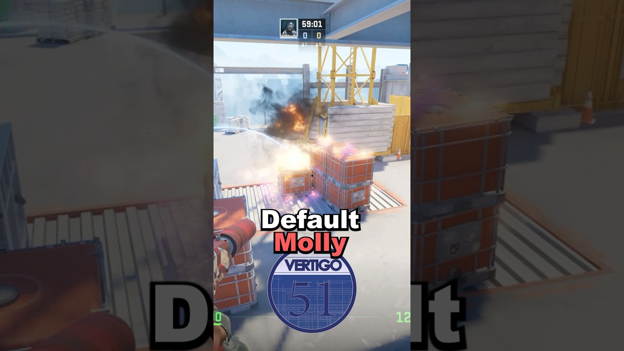 Vertigo default molly from headshot - CS2 Lineups 