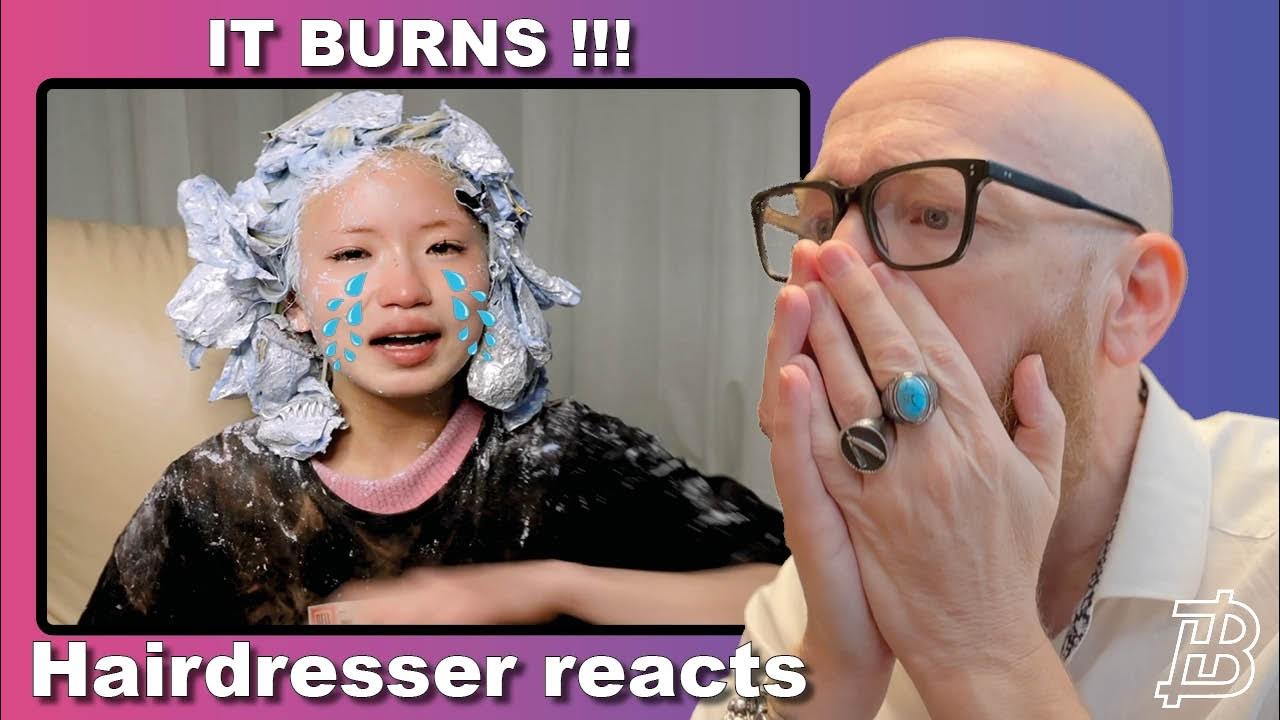 BLEACHING GOES HORRIBLY WRONG with bleach burns !!! Hairdresser reacts