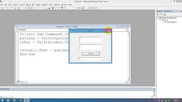 Contoh Aplikasi Menghitung Luas Persegi Panjang Menggunakan Visual Basic 6.0