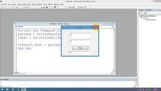 Contoh Aplikasi Menghitung Luas Persegi Panjang Menggunakan Visual Basic 6.0