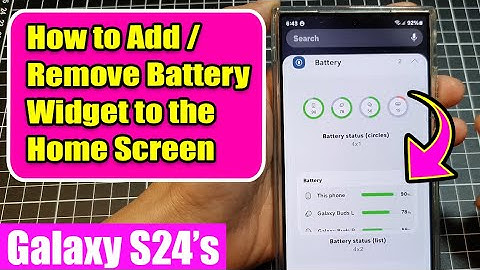 ⚡ Customise Your Galaxy S24 Home Screen: Easy Guide to Adding and Removing the Battery Widget