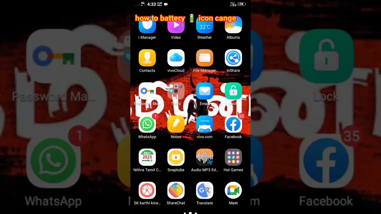 vivo mobile battery icon changed