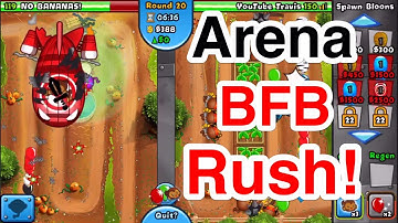 BTD Battles || ARENA Gameplay - BFB RUSH wins games