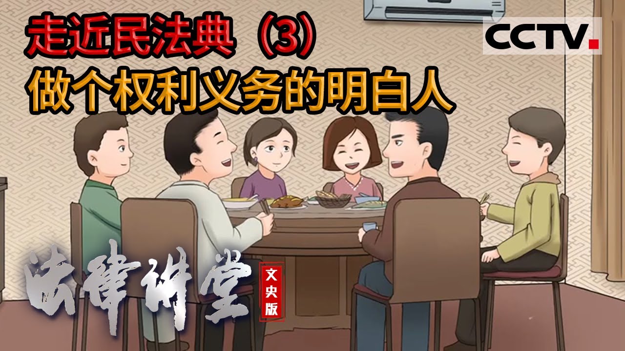 法律讲堂(文史版)》走近民法典（3）做个权利义务的明白人