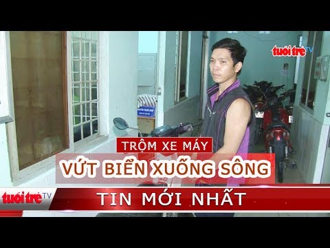 Video Trộm xe tháo biển số ném xuống sông, vẫn bị phát hiện - youtube