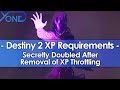 Destiny 2's XP Requirements Secretly Doubled after Removal of XP Throttling
