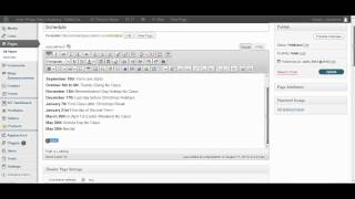 Calendar Shortcode