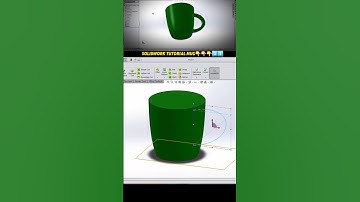 Mug Cad Design On SolidWorks 2025 #solidworks #ytshorts #cad #shorts #3d #solidworkstutorial