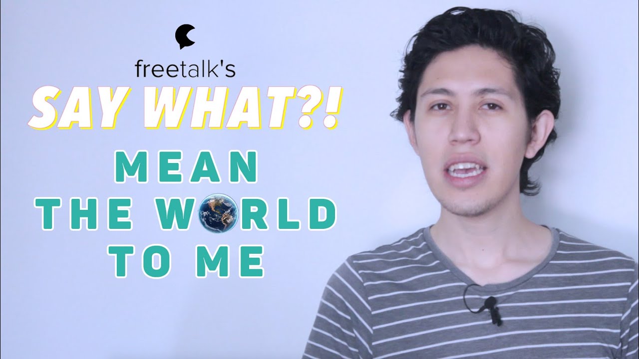 MEAN THE WORLD TO ME Say What Learn English Expressions YouTube