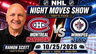 Canadiens vs Jets NHL Betting Odds & Picks, 10/25/26 | Night Moves Show