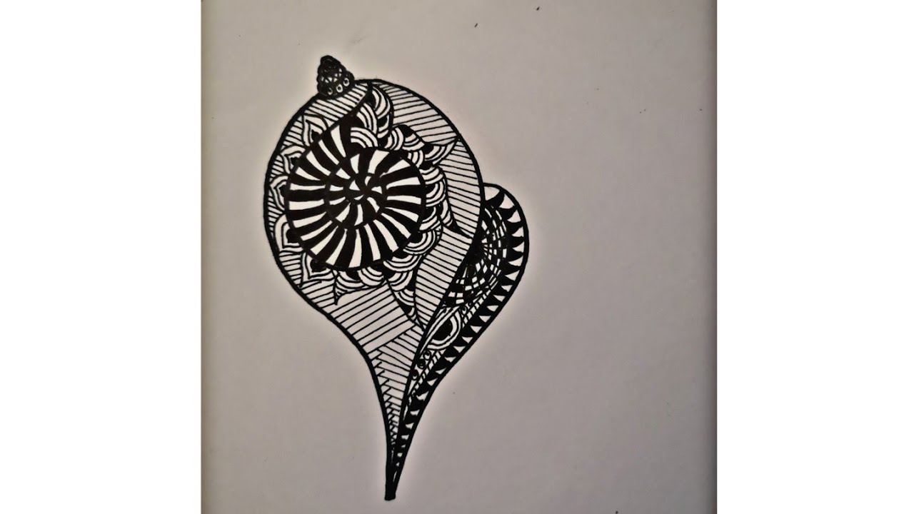 Zentangle sea shell.. Easy one..