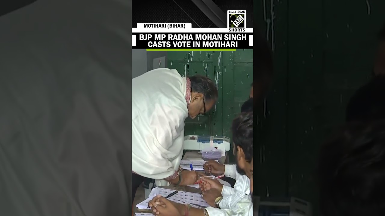 Bihar Election 2025: BJP MP Radha Mohan Singh casts his vote at polling booth in Motihari