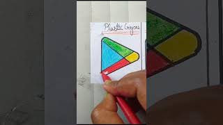 plastic crayons 🆚 Oil pastel #drawing #painting #oilpastel #artandcraft #challenge #trendingshorts