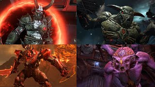 DOOM Eternal - All Boss Fight Intros And Glory Kills