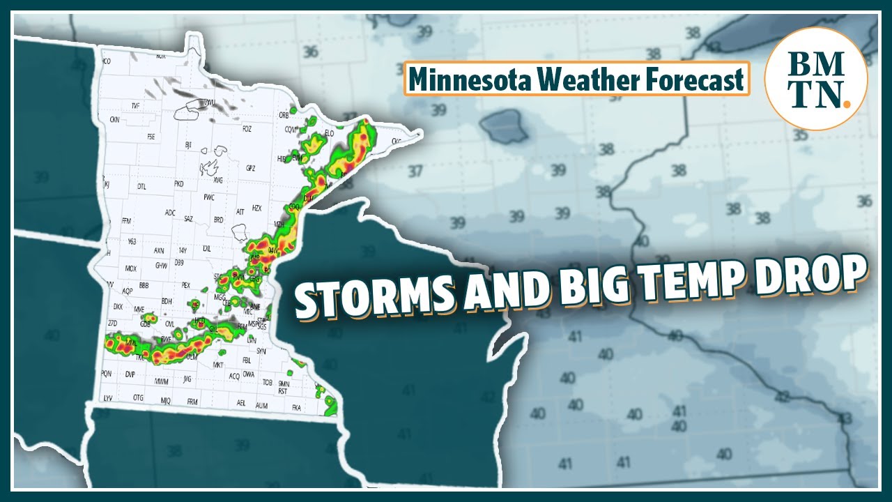 Significant cold front brings storms, big temp drop to Minnesota - YouTube
