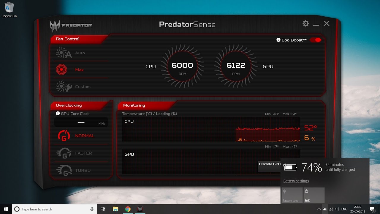 Acer Predator Helios 300 Max Fan Vs Idle Fan Speed Max Fan Speed Of