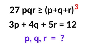 A nice problem to solve | Find the value of p, q and r