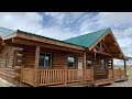 Amish Log Home Exterior Finish Staining- Montana Rancher