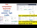 low competition keywords with high traffic | the website create website| Bharat result|