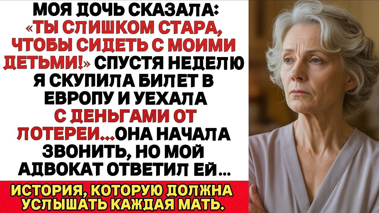 Моя дочь сказала, что я слишком стар, чтобы помогать… Я уехал в Европу со своим выигрышем в лотерею