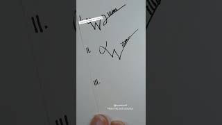3 Signature Ideas for Letter W #writing