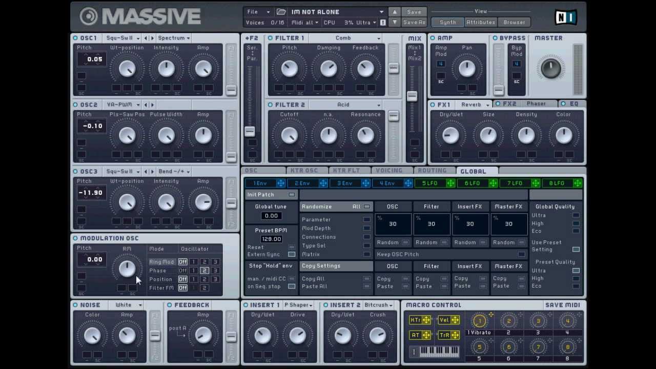 How to Make: Calvin Harris, I'm Not Alone - Main Melody Lead   ^_6 ( free massive preset) Day 32