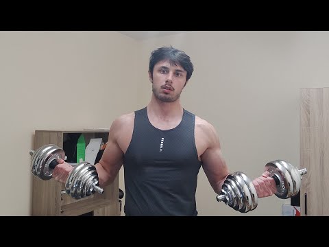 ASMR My First Gym Workout (Bicep & Hammer Curls) | Exercises For Arms