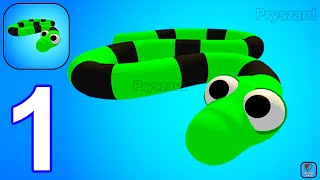 Wriggly Snake - Gameplay Walkthrough Part 1 Tutorial Snake Eat Apples Game (Android,iOS) screenshot 3