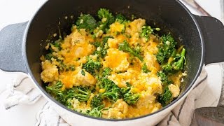 One Pot Chicken Broccoli Casserole with Cauliflower Rice