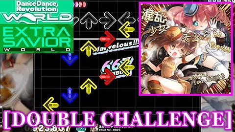 【DDR WORLD】 混乱少女♥そふらんちゃん!! / かめりあ feat. ななひら [DOUBLE CHALLENGE] 譜面確認+Clap